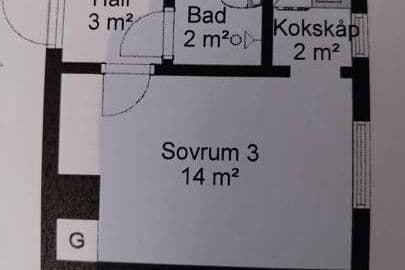 Studentetta 21 kvm med egen ingång
