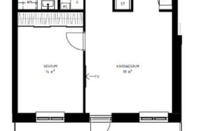 Möblerad 2:a med stor balkong i Vasastan